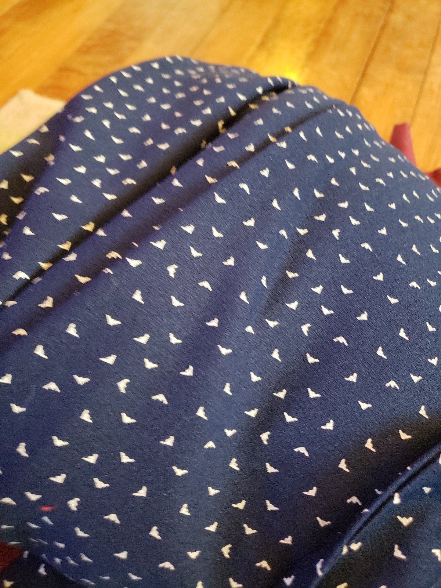 70s Hand Made Blue and White Day Dress