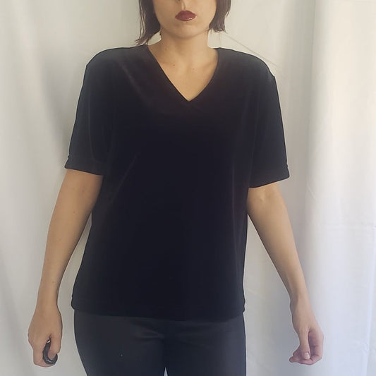 90s Black Velvet Tee