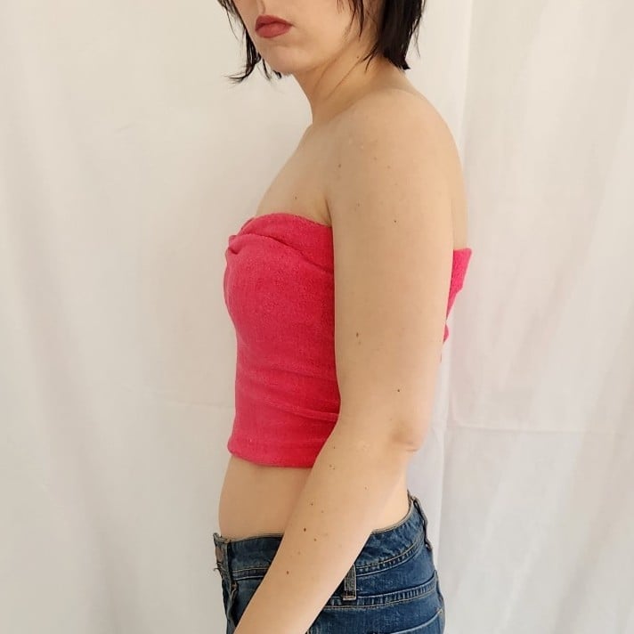 70s Pink Terrycloth Tube Top