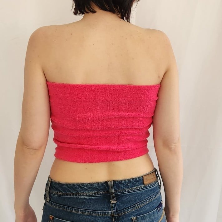 70s Pink Terrycloth Tube Top