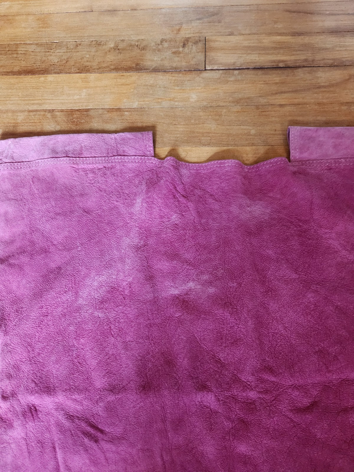 90s Pink Suede Square Neck Top