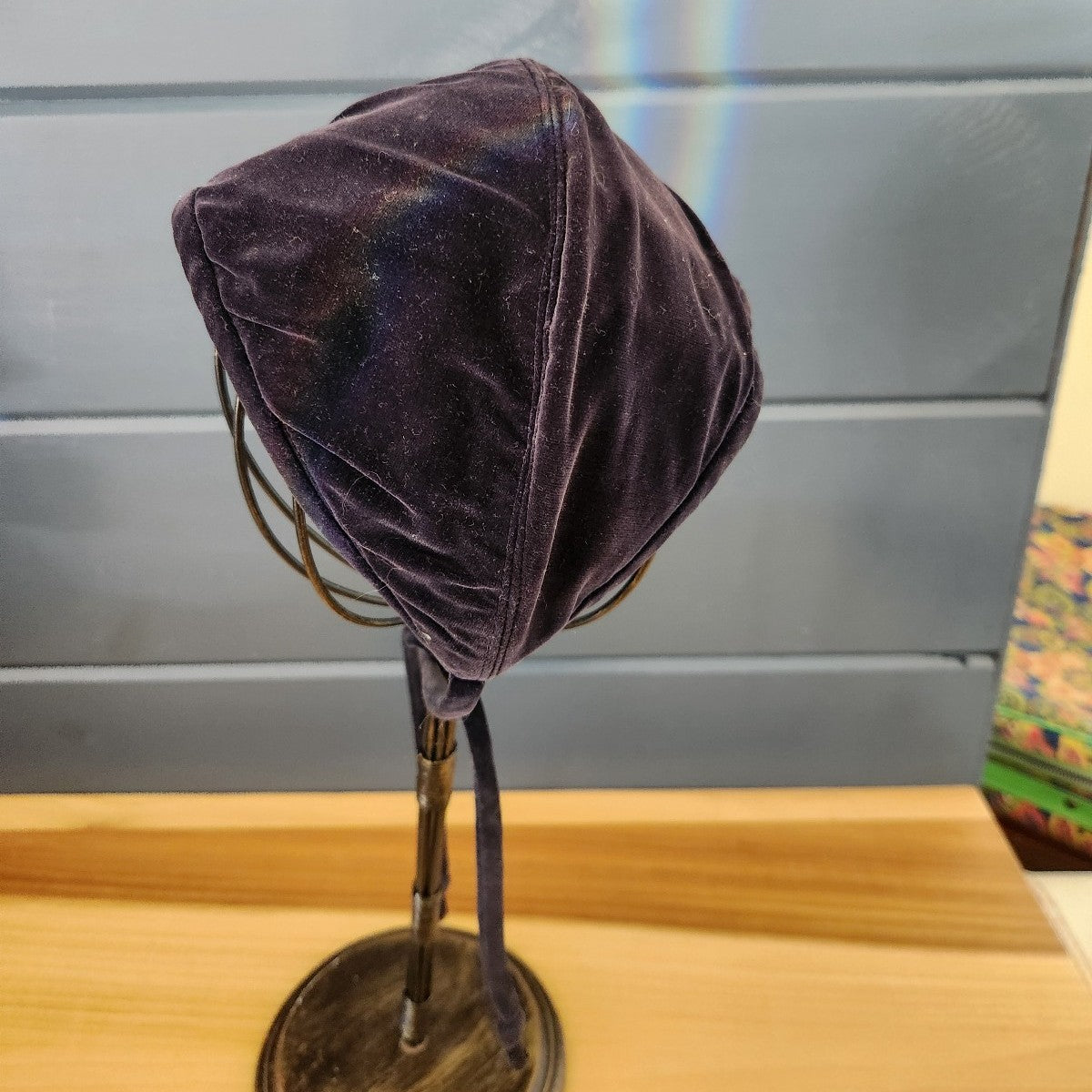 Vintage Black Velvet Cap