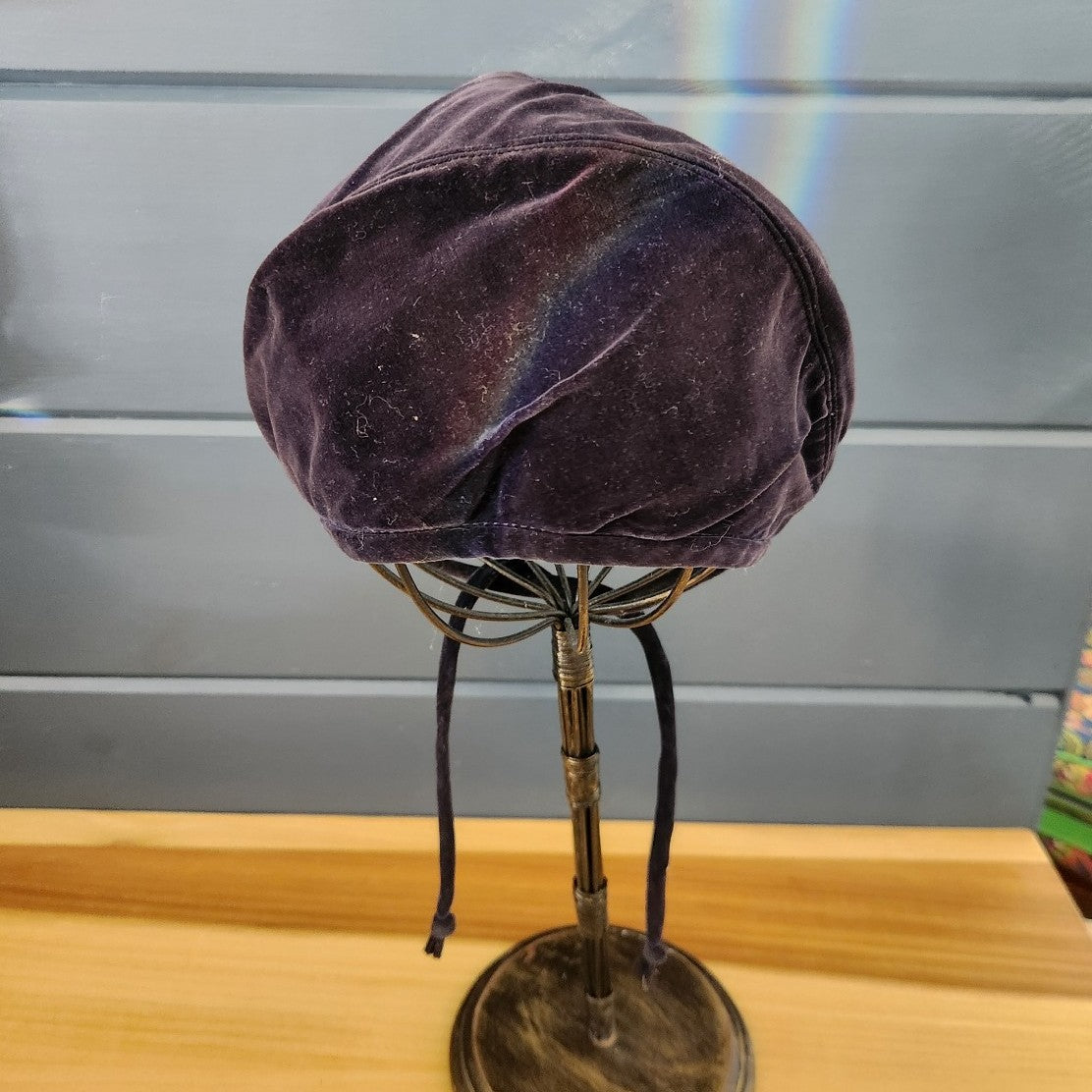 Vintage Black Velvet Cap