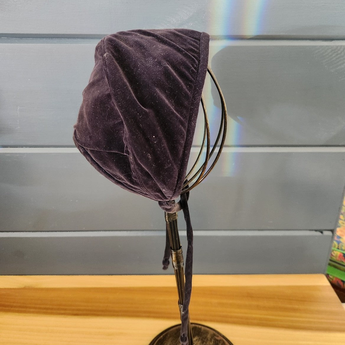 Vintage Black Velvet Cap