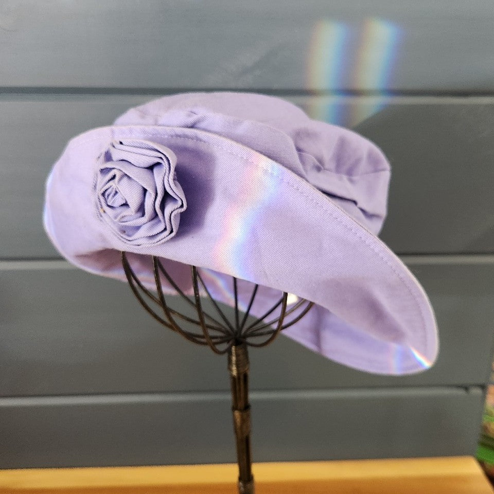 90s Purple Hat with Rose