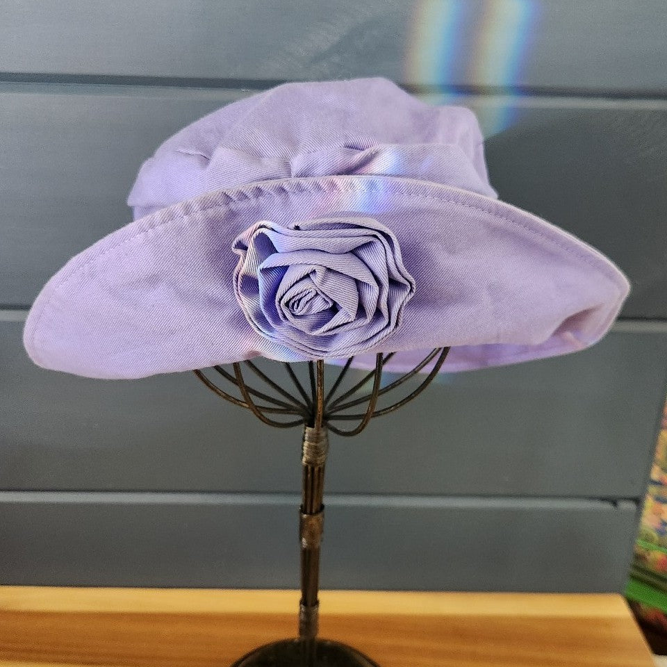 90s Purple Hat with Rose