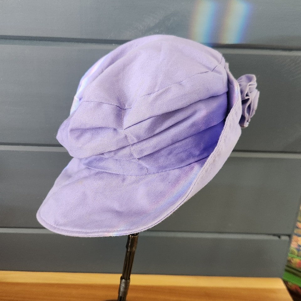 90s Purple Hat with Rose