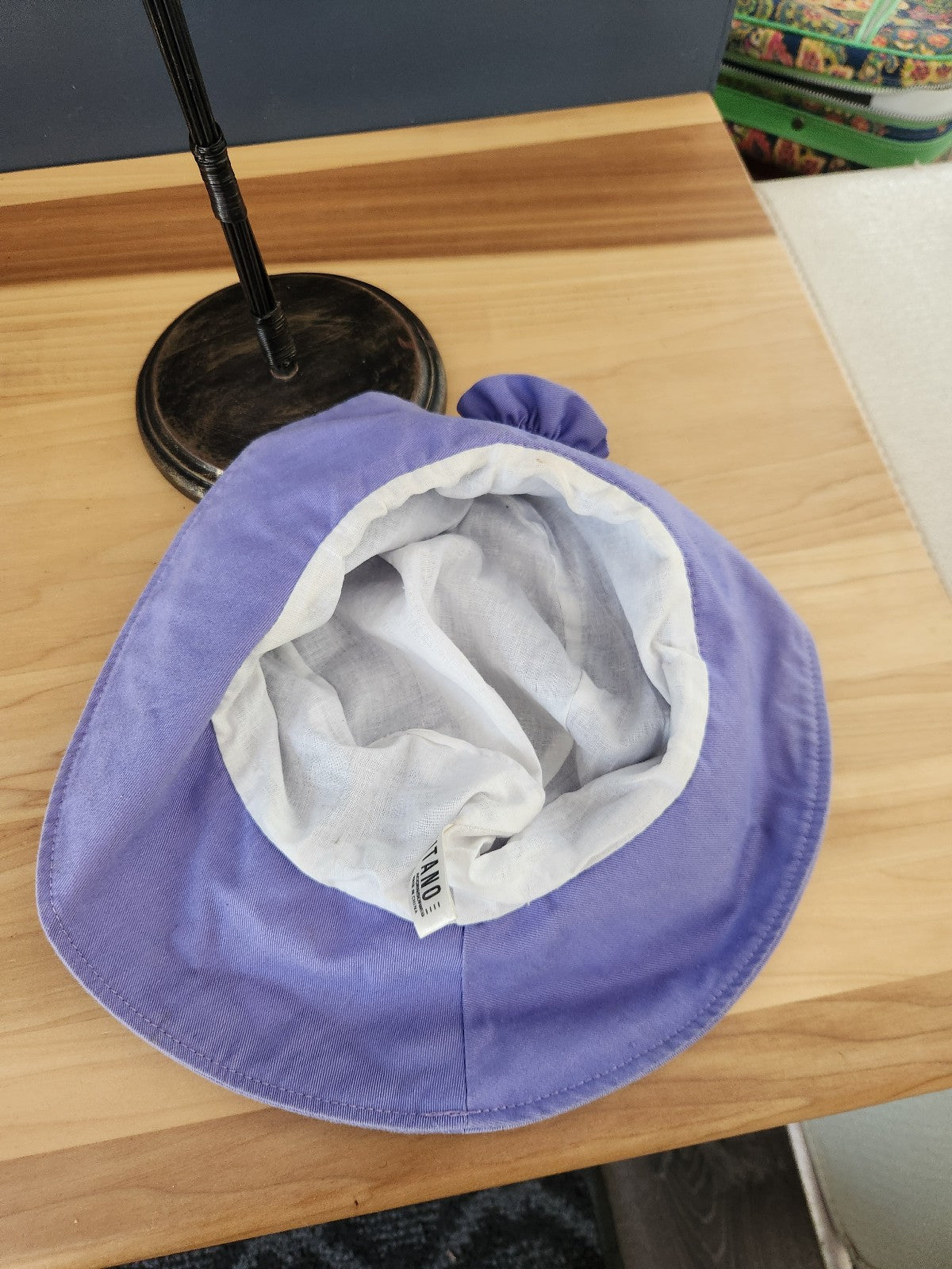 90s Purple Hat with Rose