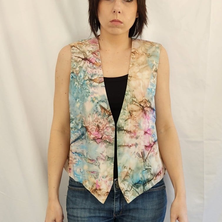90s Handmade Marbled Vest
