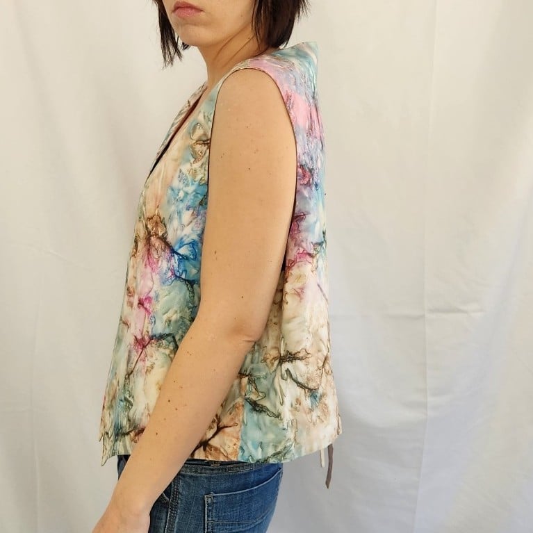 90s Handmade Marbled Vest