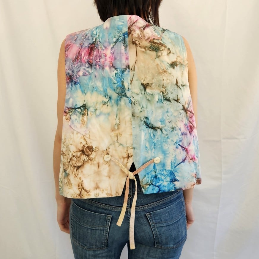 90s Handmade Marbled Vest