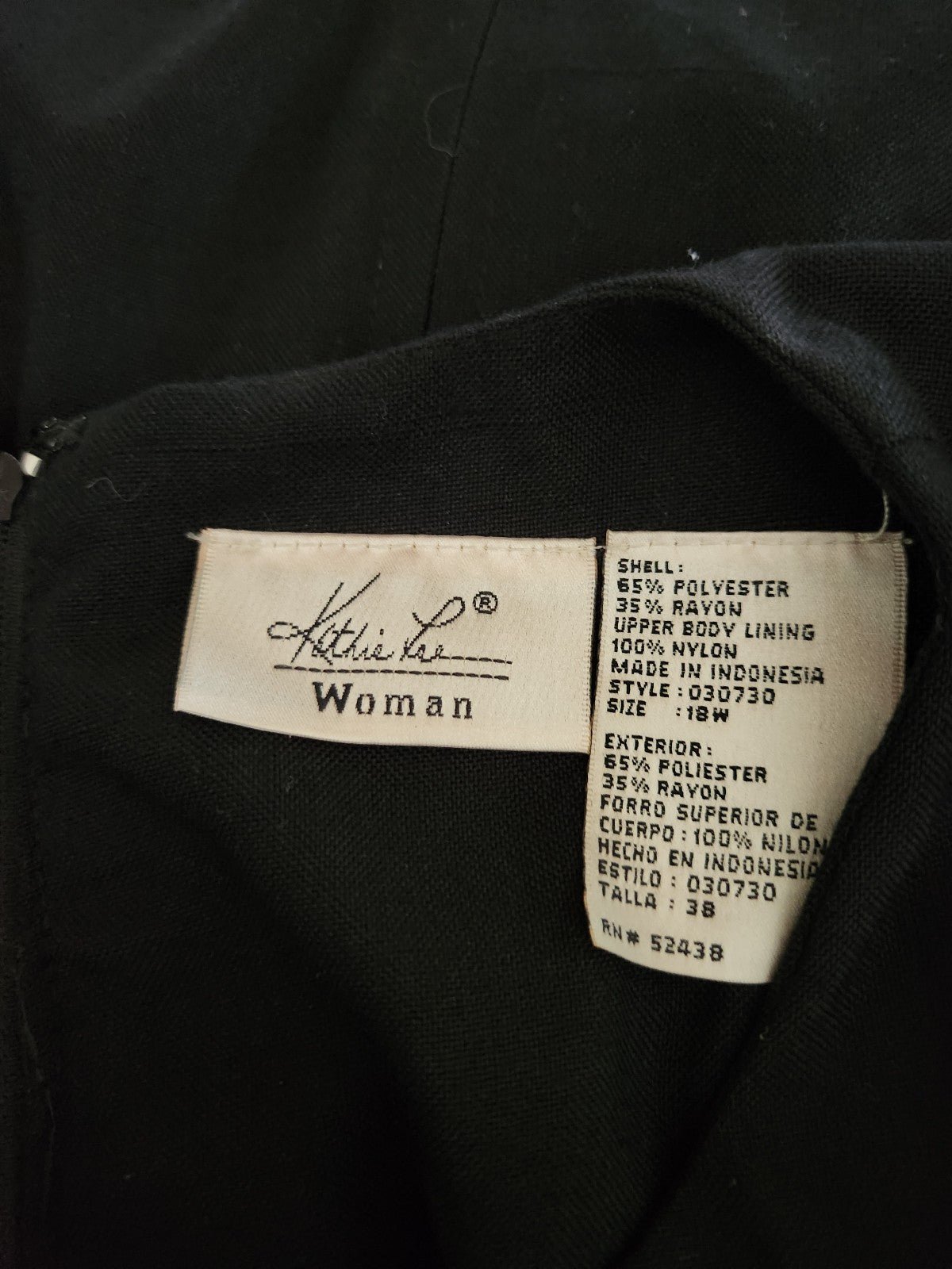 90s Deadstock Black Midi Dress