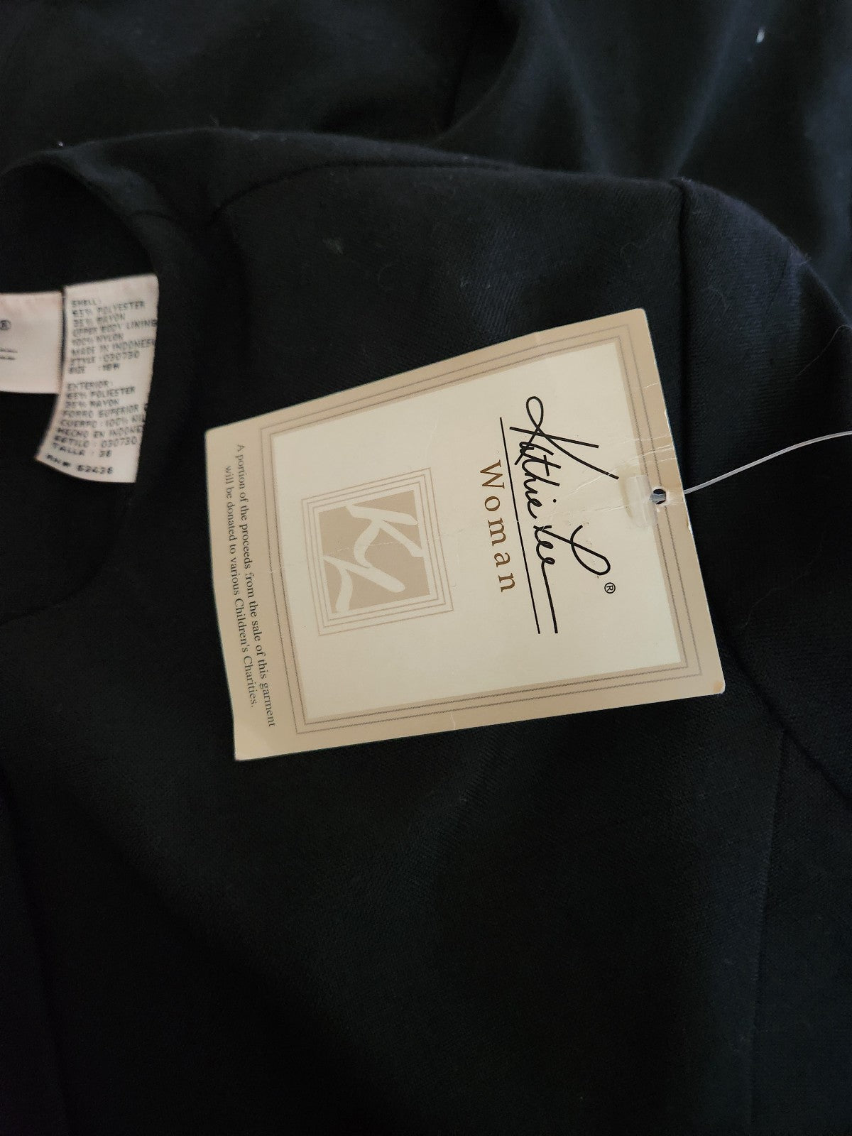 90s Deadstock Black Midi Dress