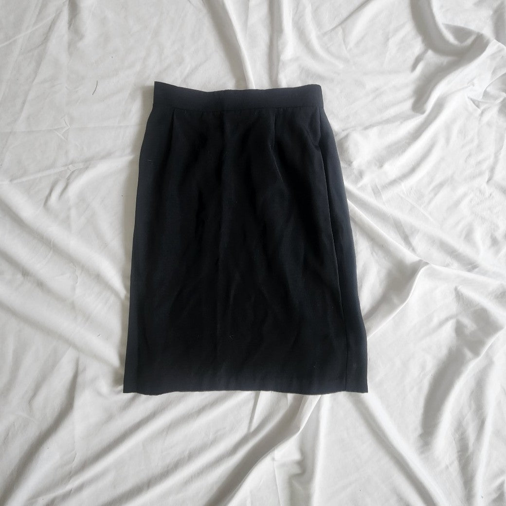 90s Black Pencil Skirt