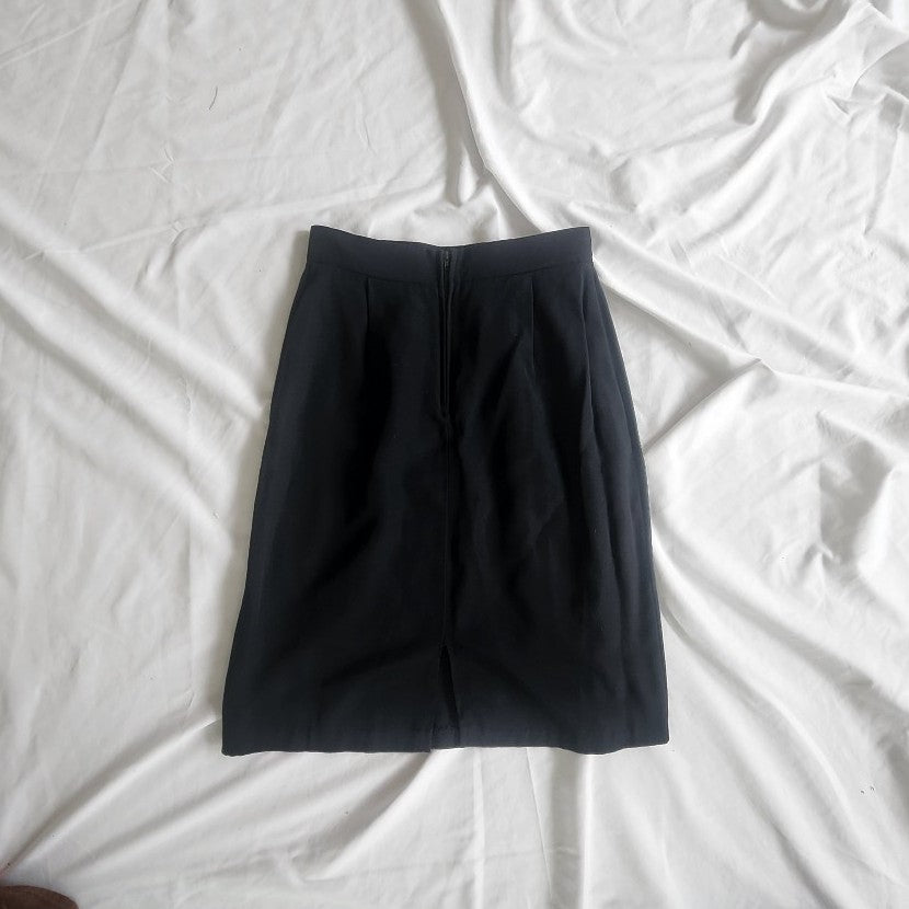 90s Black Pencil Skirt