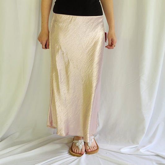 Y2K Deadstock Pink Satin Skirt