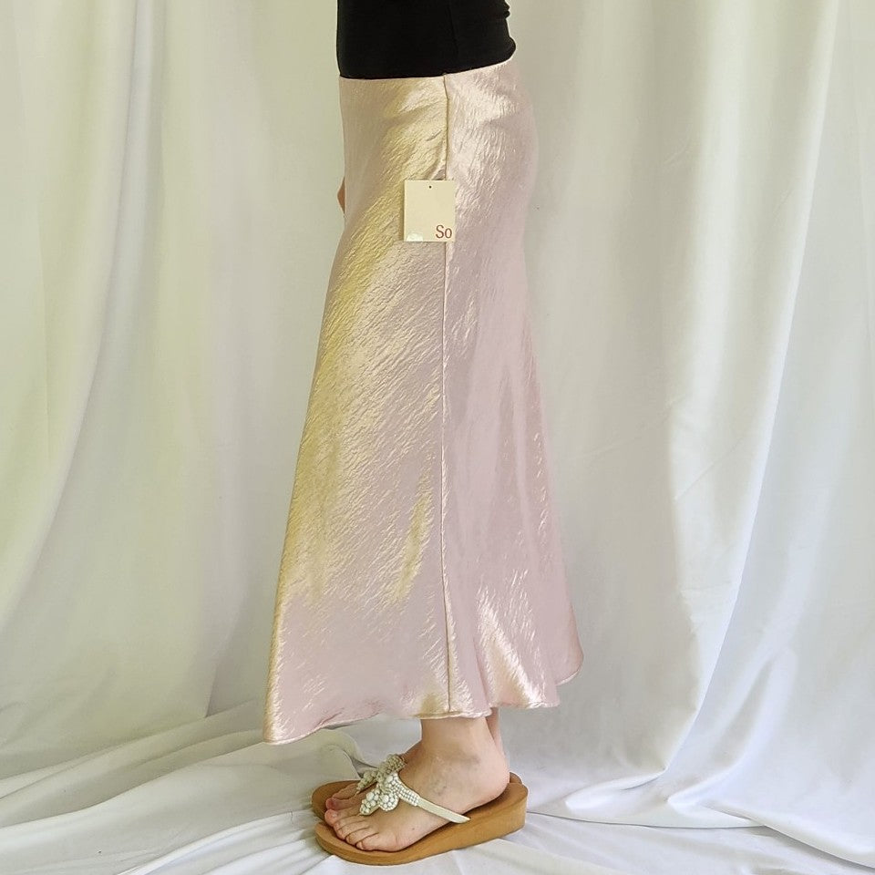Y2K Deadstock Pink Satin Skirt