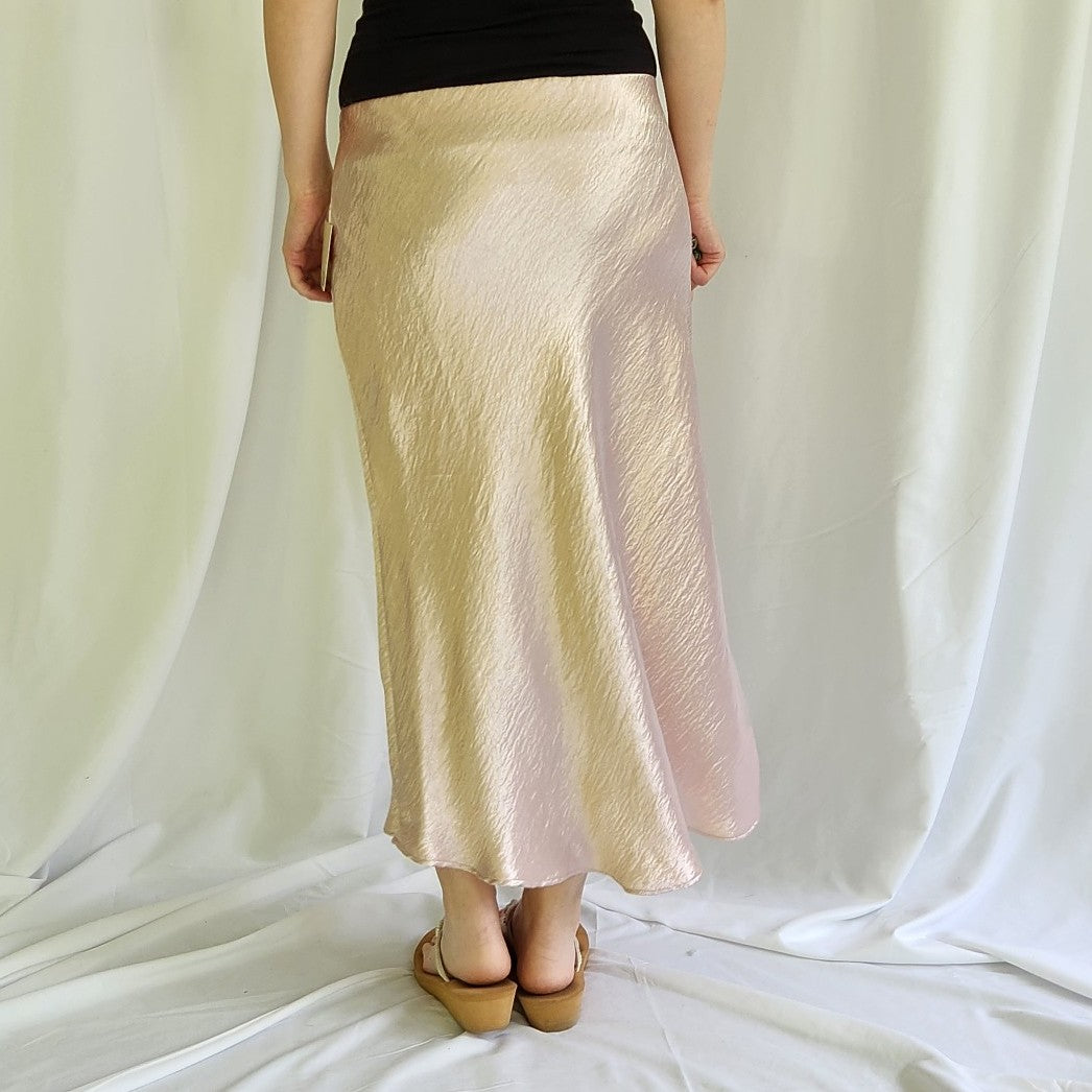 Y2K Deadstock Pink Satin Skirt