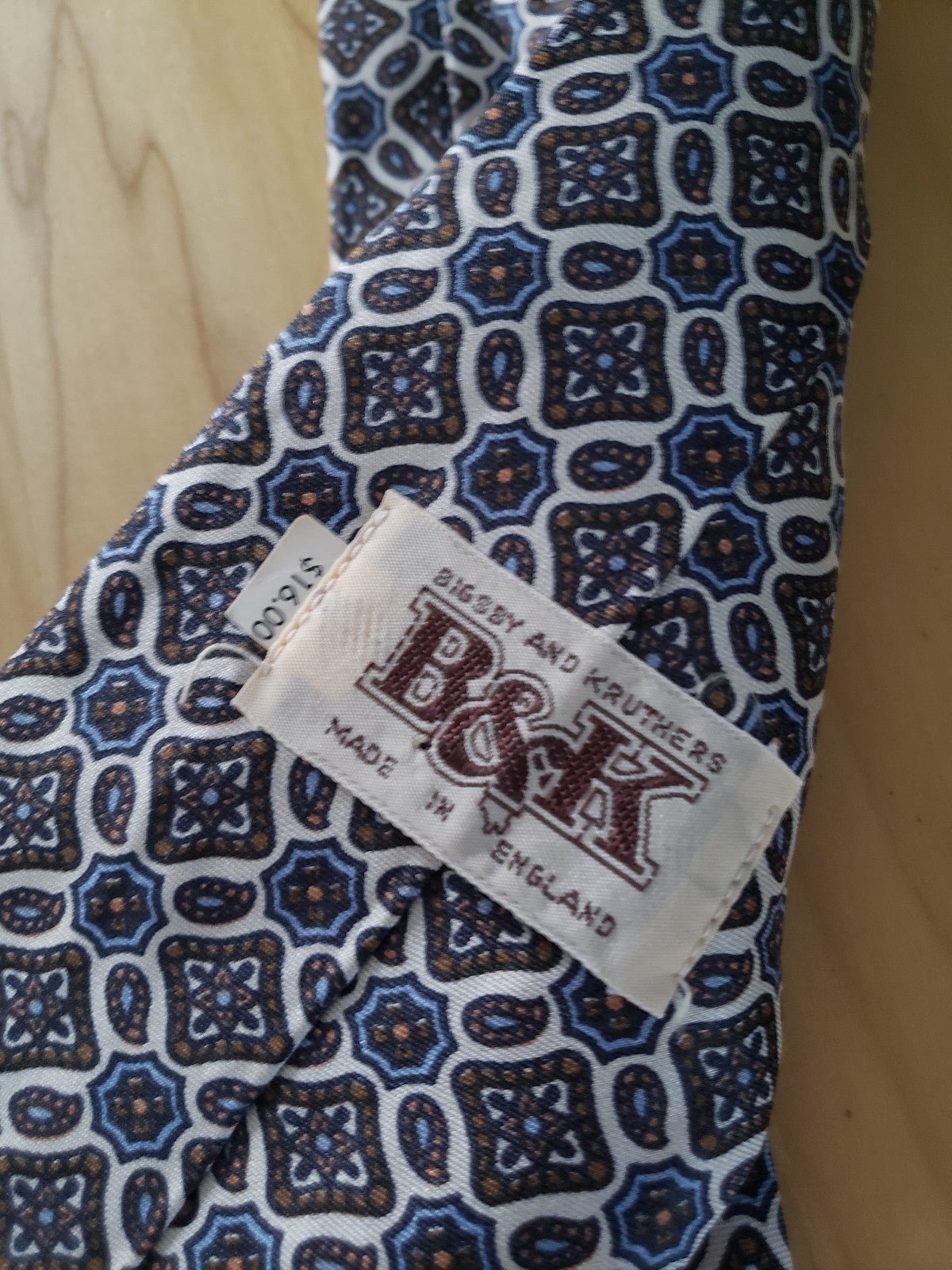Vintage 70s/80s Bigby and Kruthers Silk Tie