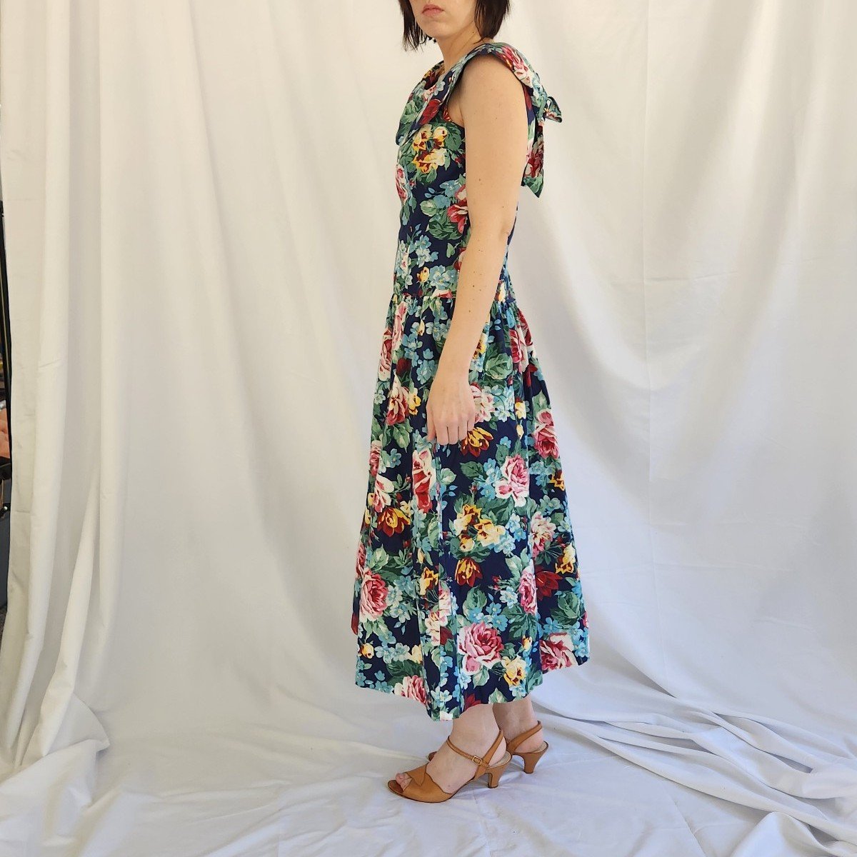 90s Floral Cotton Dress
