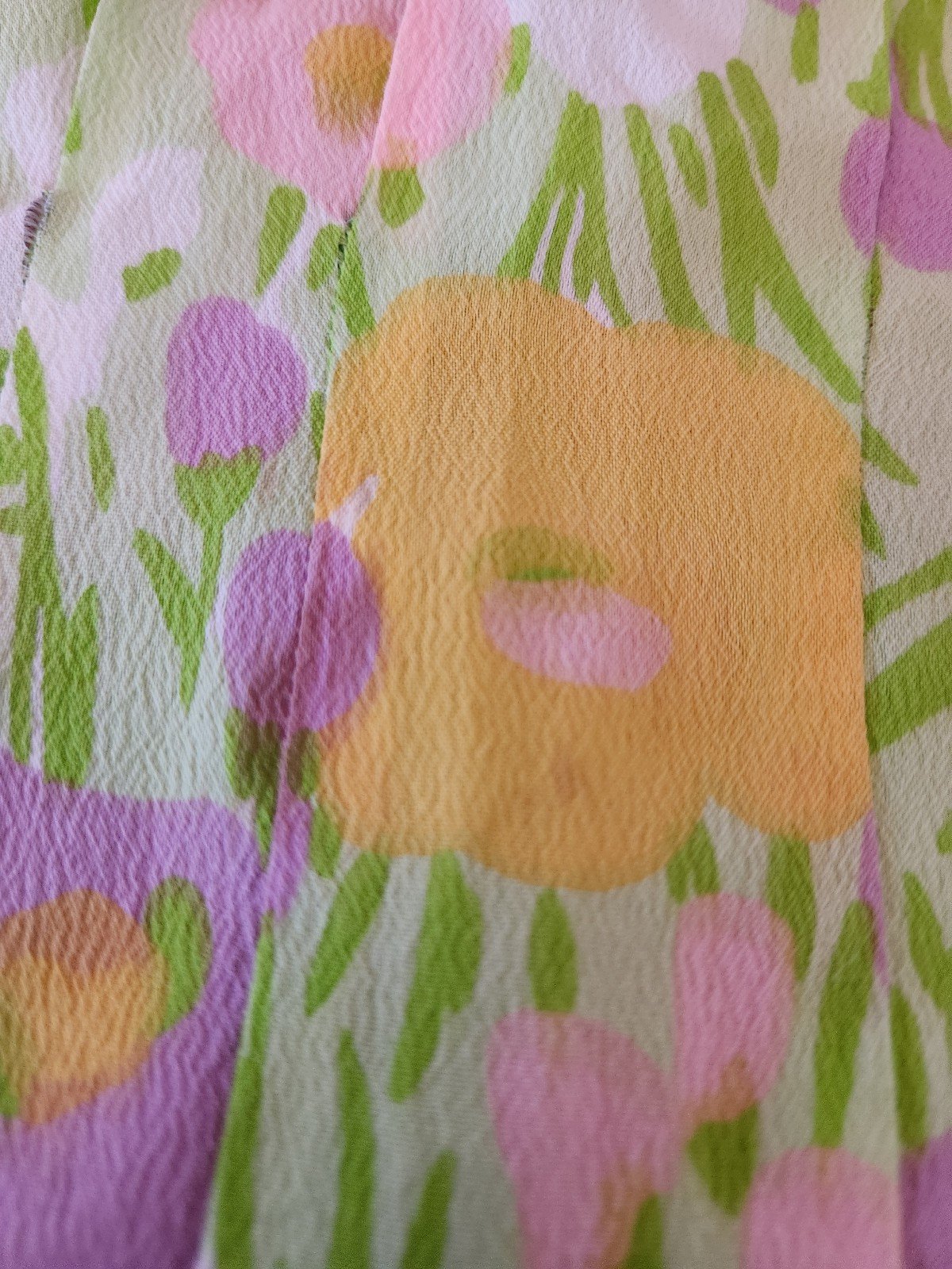 60s/70s Hand Made Floral High Neck Maxi Dress