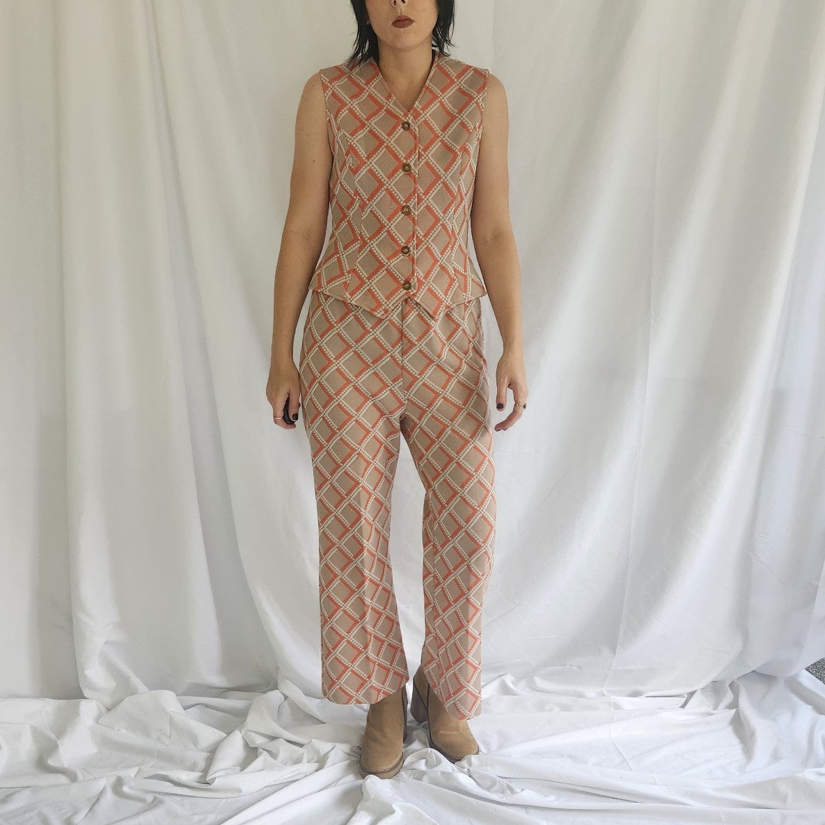 70s Tan and Orange Leisure Set