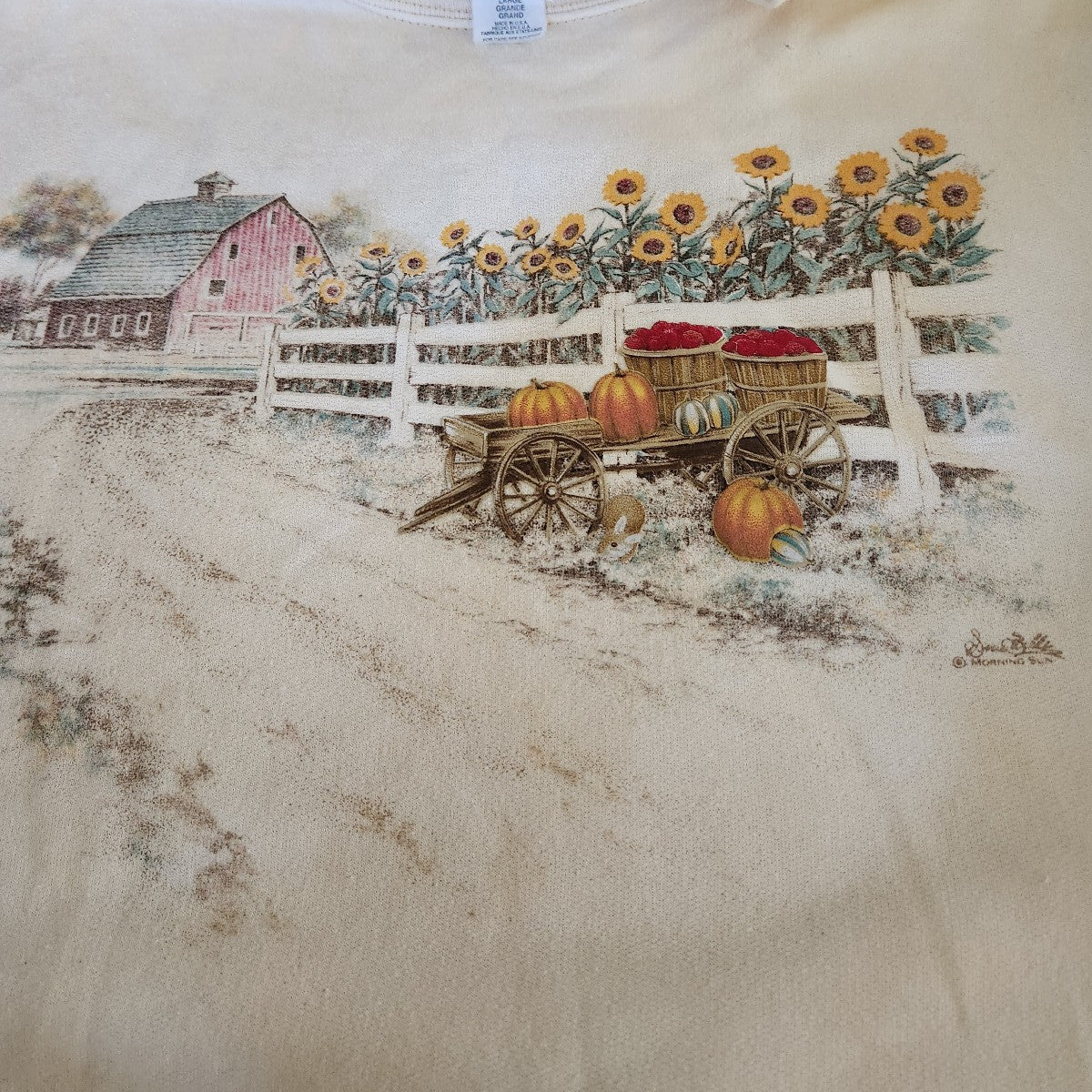 00s Grandmacore Fall Scene Crew Neck Sweatshirt