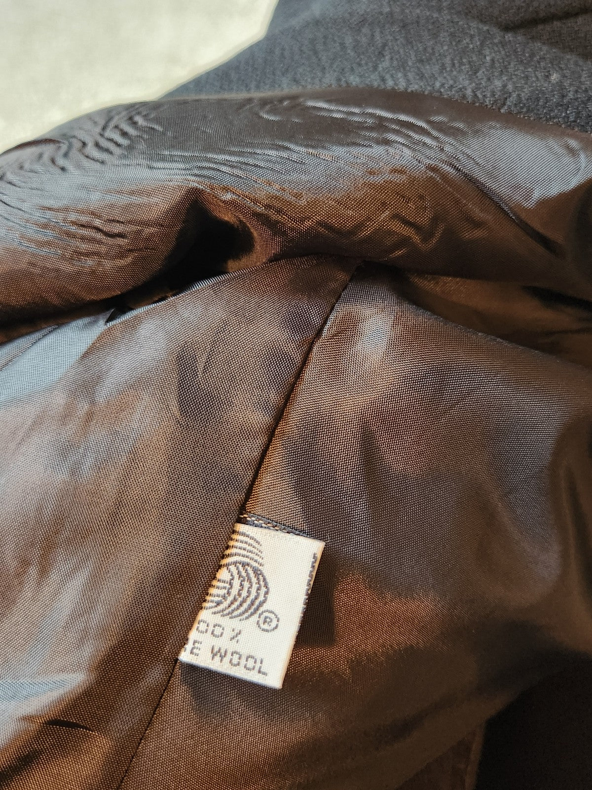 90s Black Worsted Wool Blazer