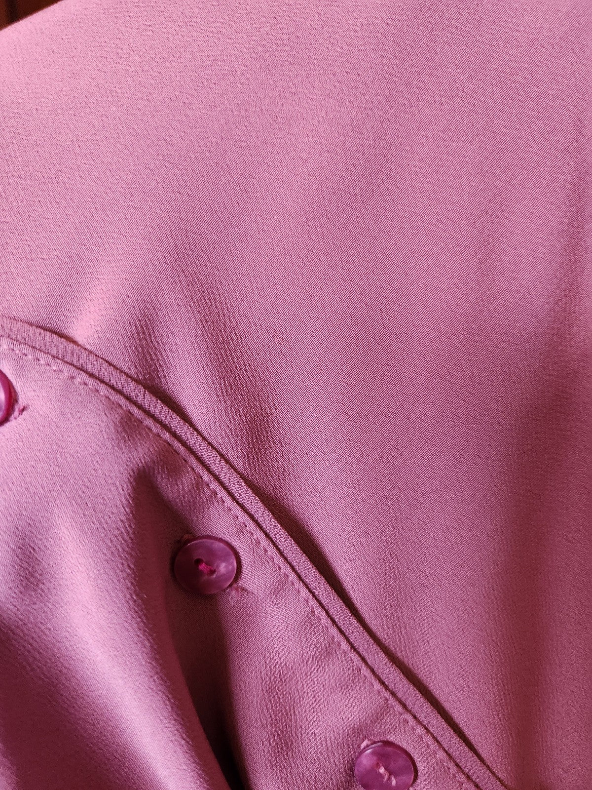80s Mauve Button Down Blouse