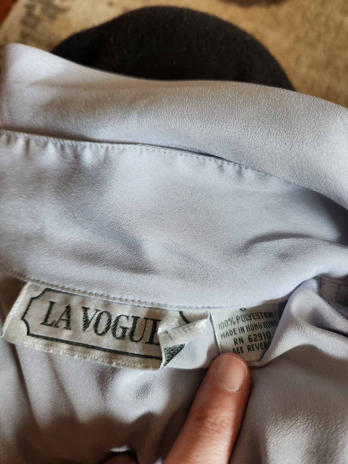 80s Purple Pleated High Neck Blouse