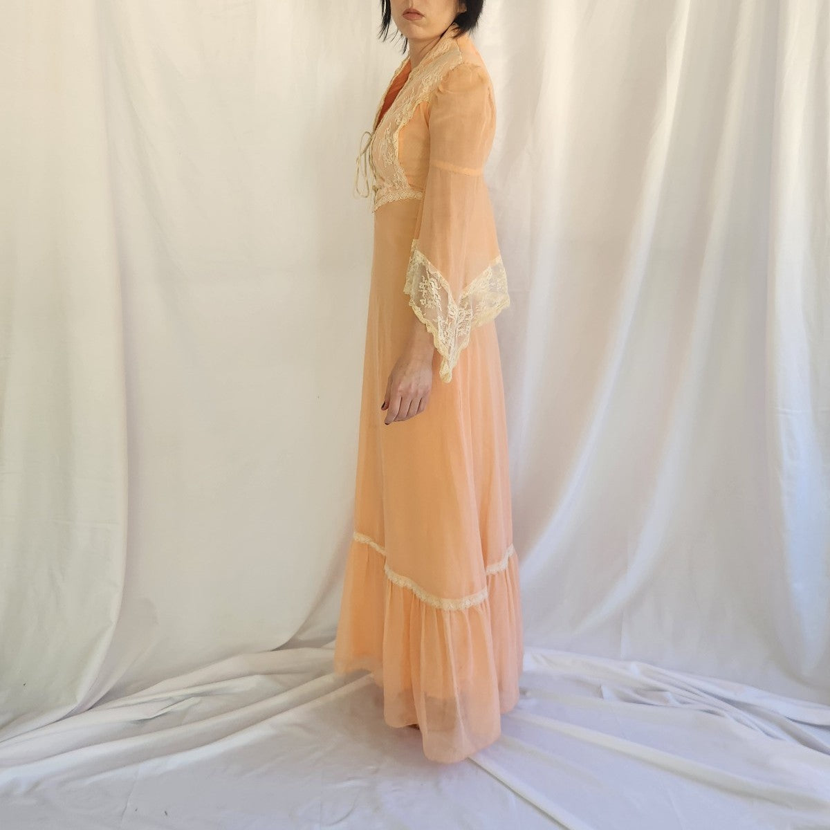 70s Pink Home Made Prairie Dress