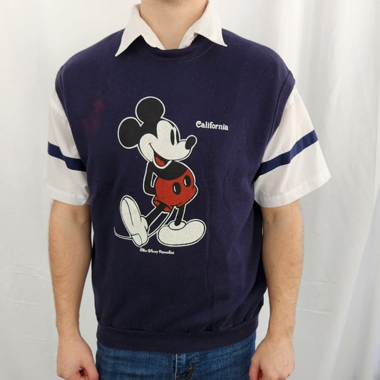 80s Mickey Mouse Sleeveless Sweatshirt