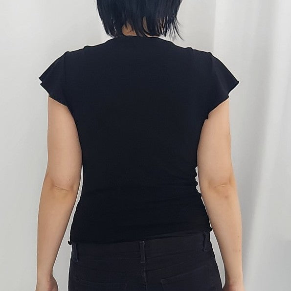 Y2K Black Layered Top