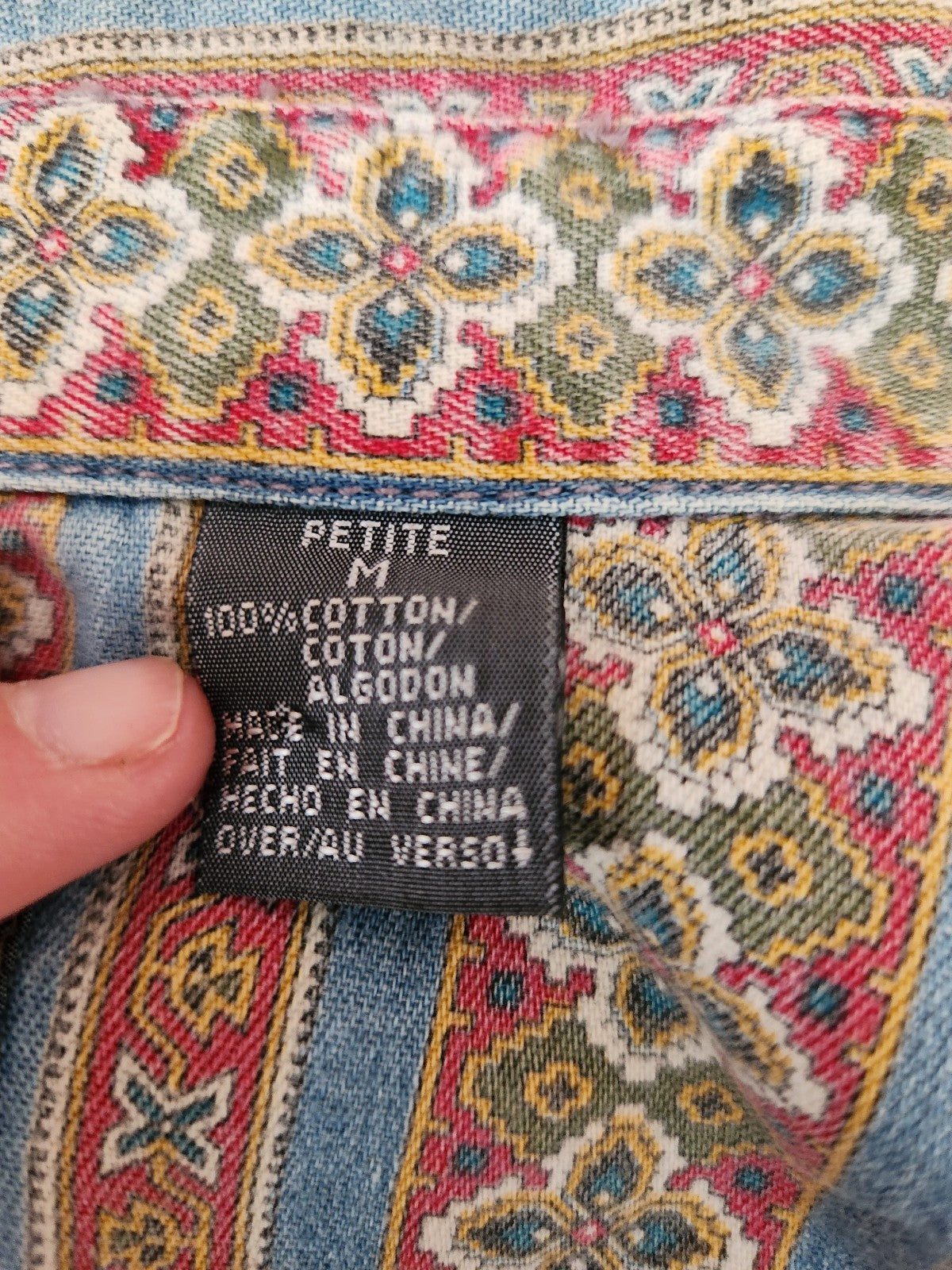 90s 100% Cotton Liz Claiborne Southwest Print Button Down