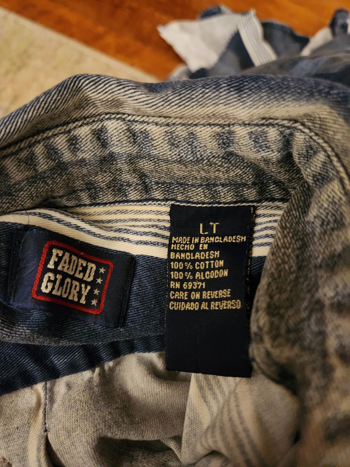 90s Blue and Green Striped Button Down