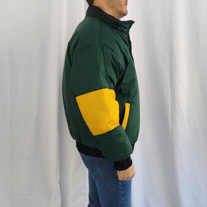 90s Green Bay Packers Reversible Puffer Coat