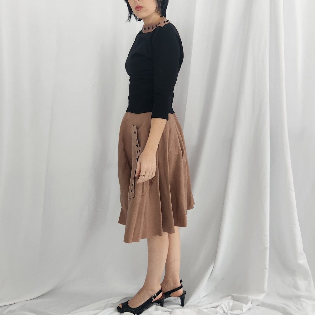 60s Hand Made Felt Skirt and Matching Top