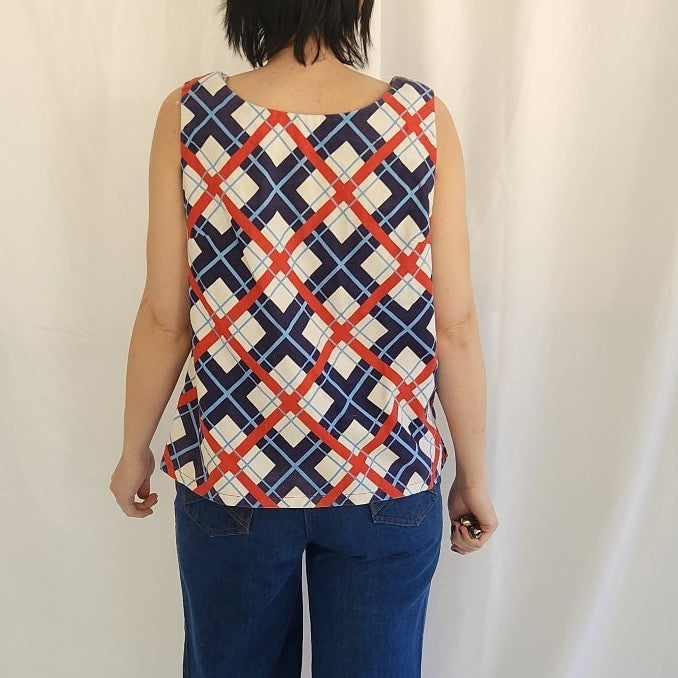 70s Red, White, and Blue Home Made Tank Top