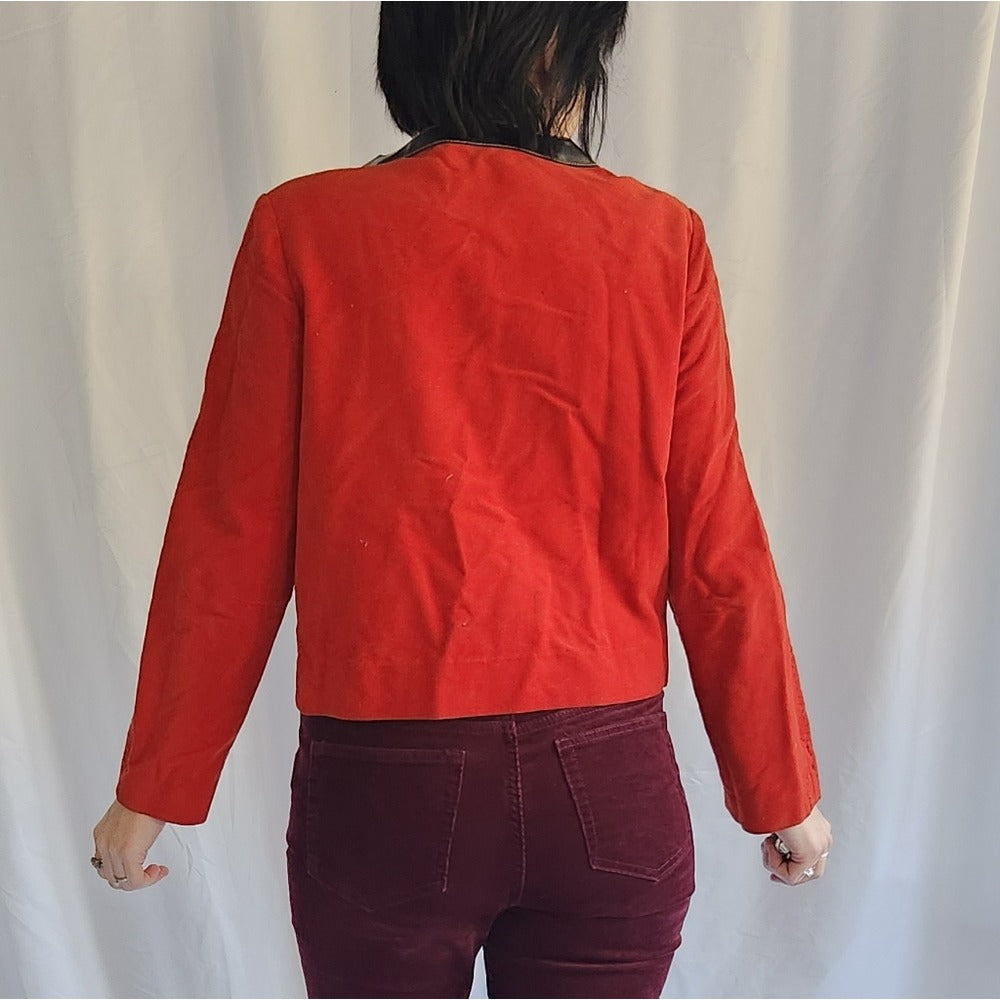 60s Orange Faux Suede Jacket