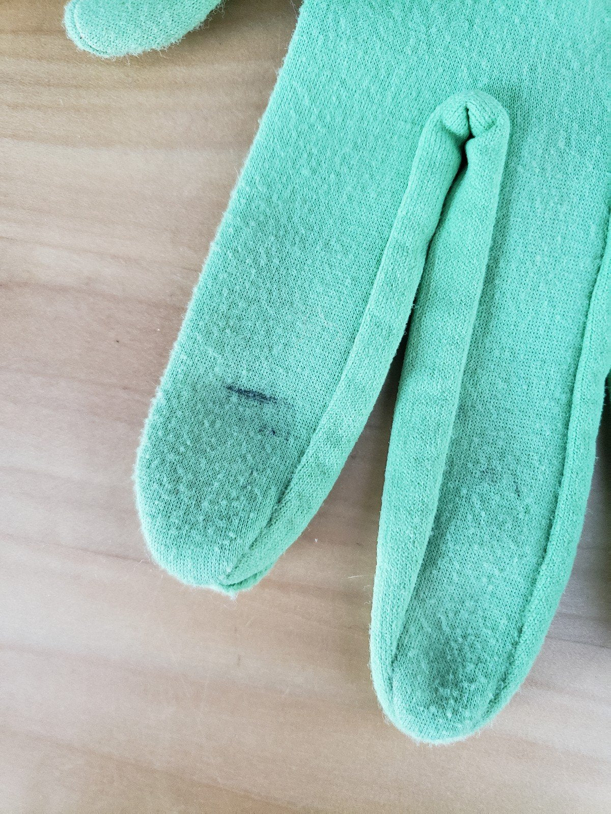 60s Green Elbow Length Gloves and Silk(?) Scarf