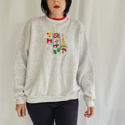90s/00s Snowman Theme Crewneck Sweatshirt