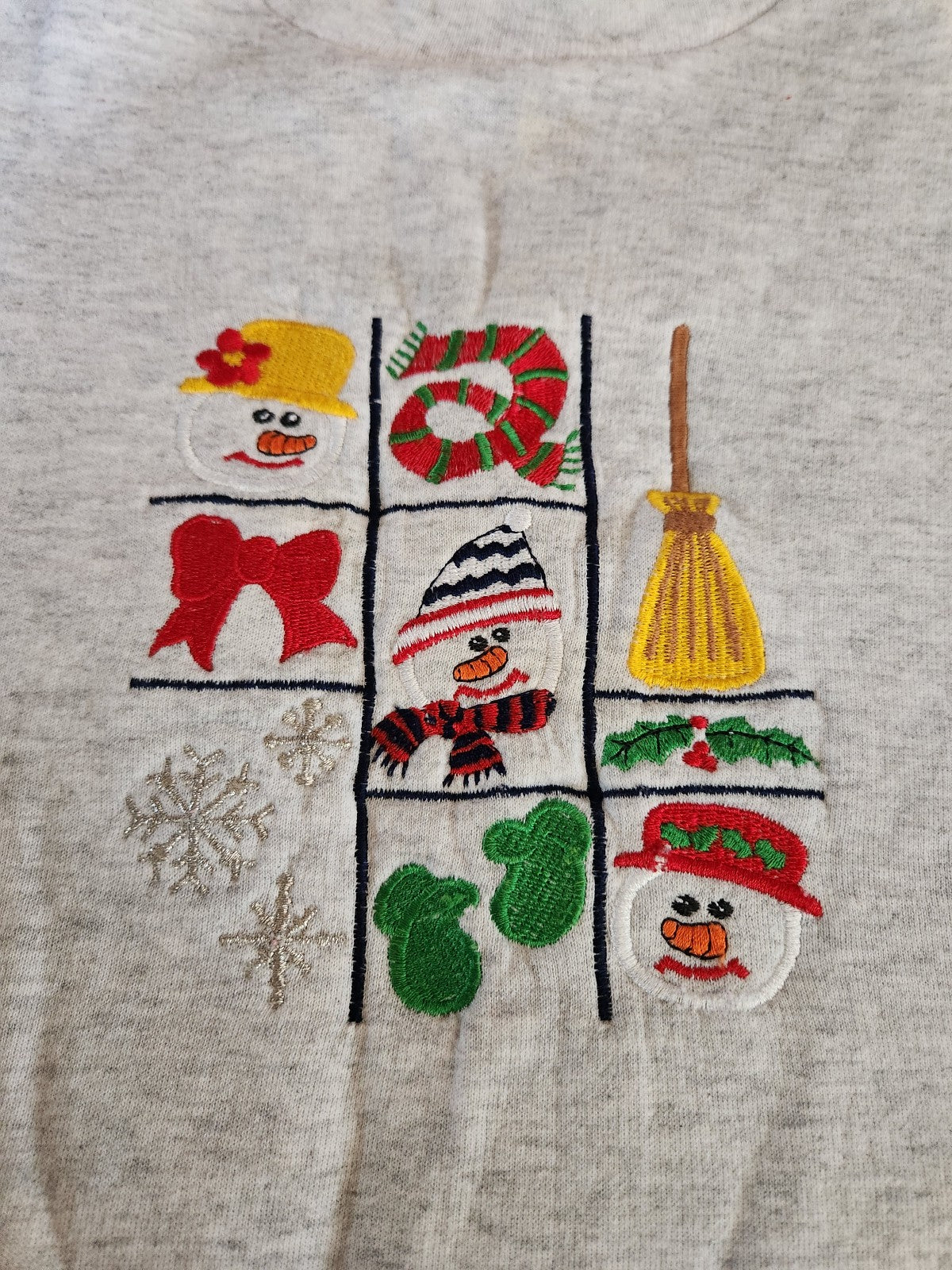 90s/00s Snowman Theme Crewneck Sweatshirt