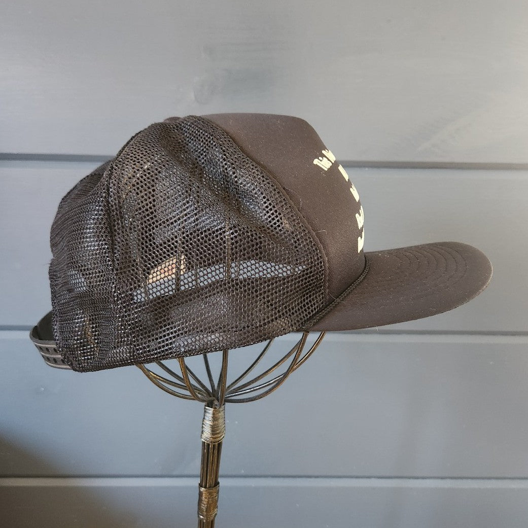 80s Naughty Black Trucker Hat