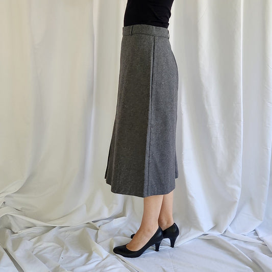 80s Gray Wool Blend(?) Skirt