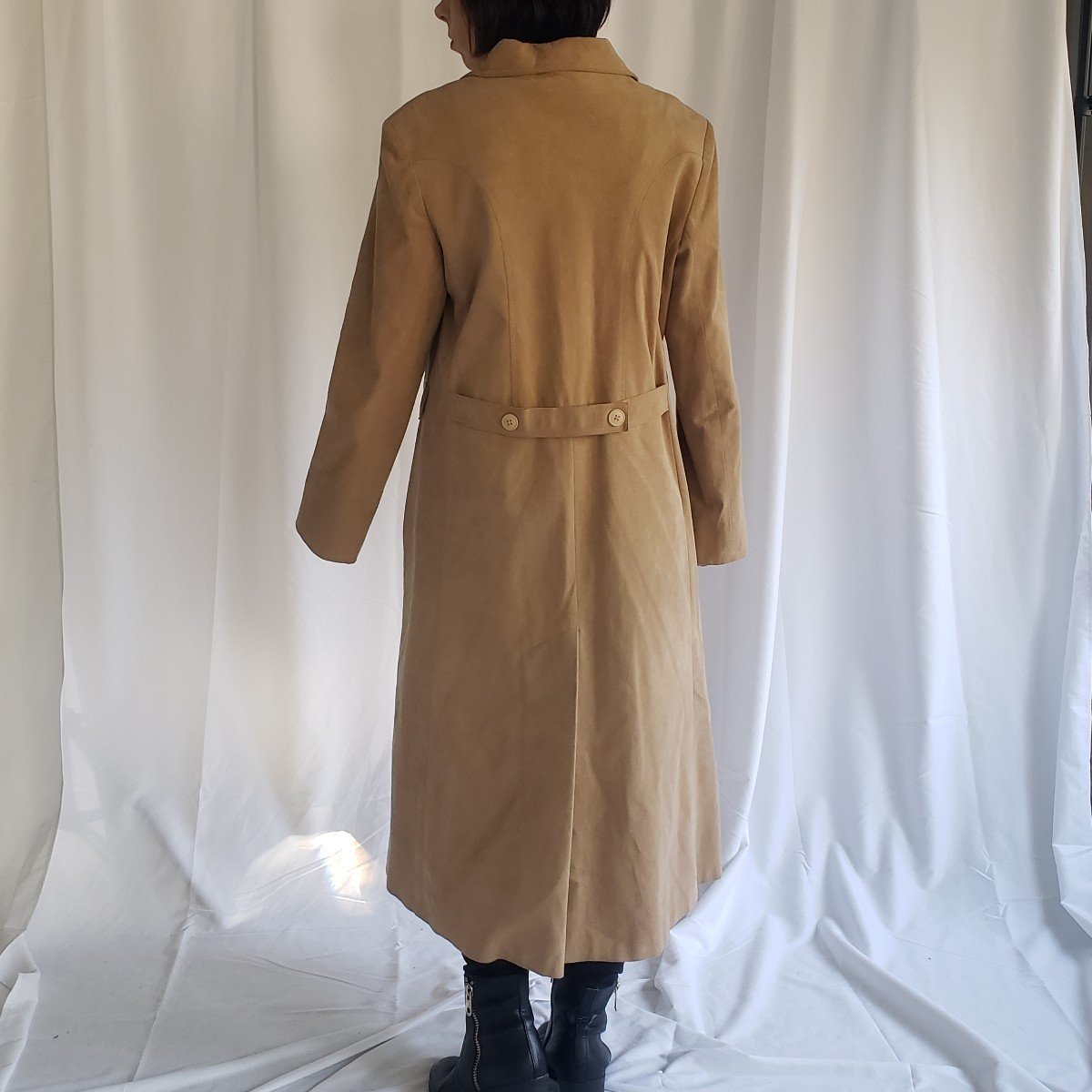 90s(?) Tan Ultrasuede Trench Coat