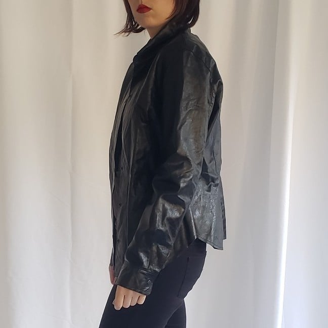 90s/Y2K Express Black Leather Jacket