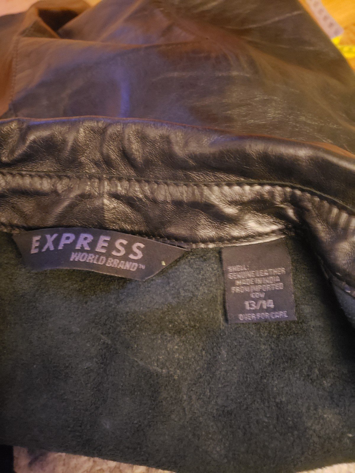 90s/Y2K Express Black Leather Jacket