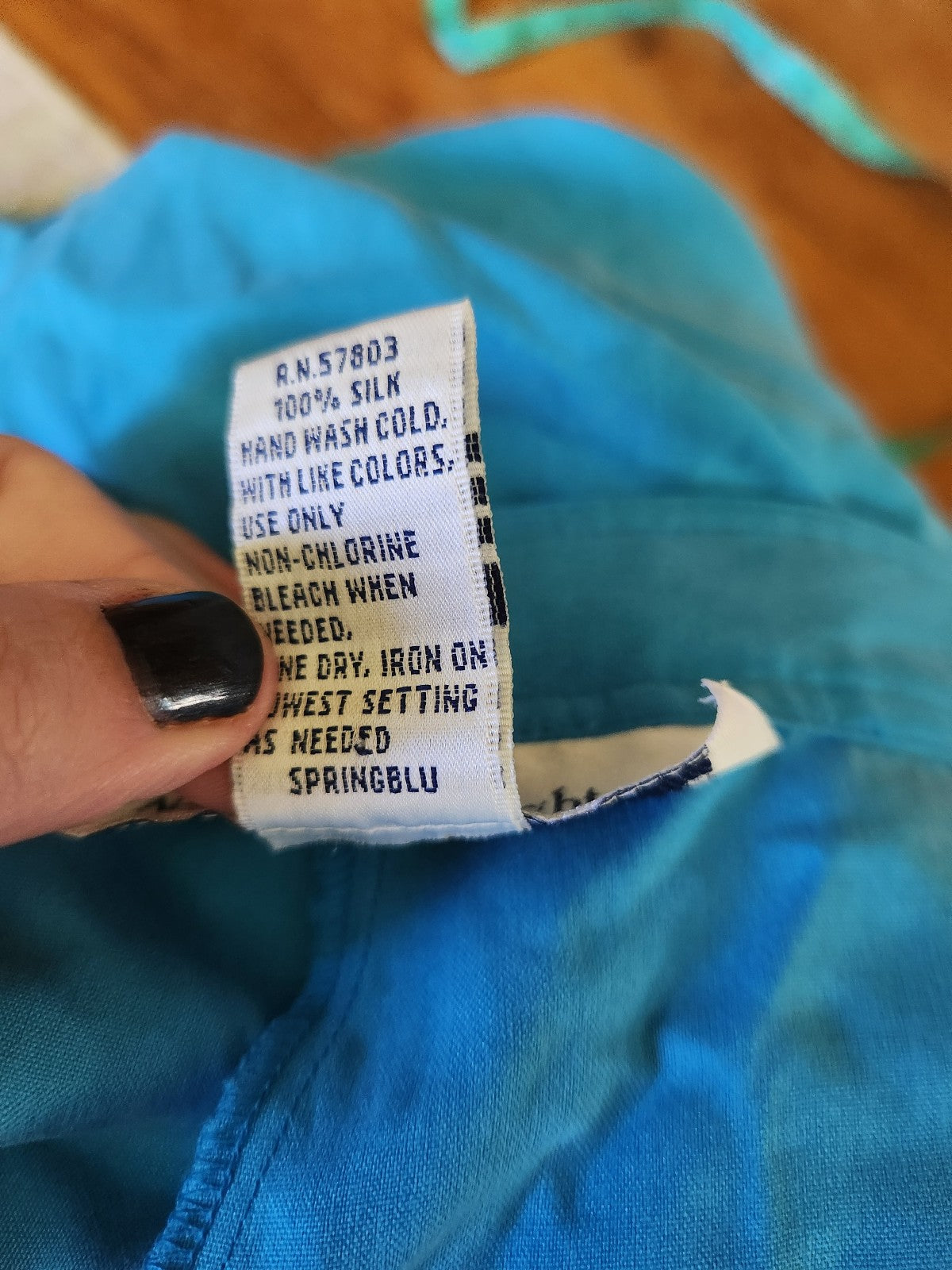 90s Bright Blue Silk Pants