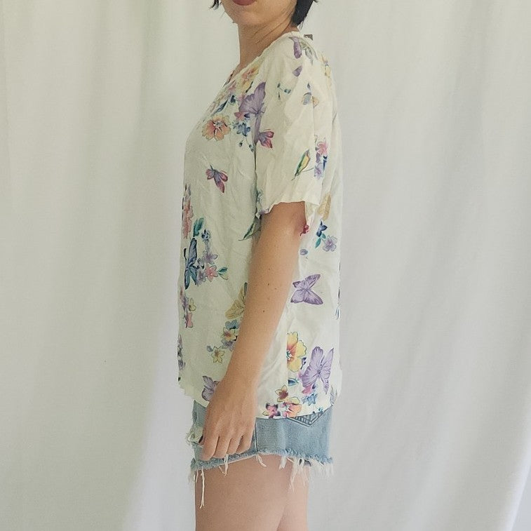Y2K Rayon Butterfly Tee