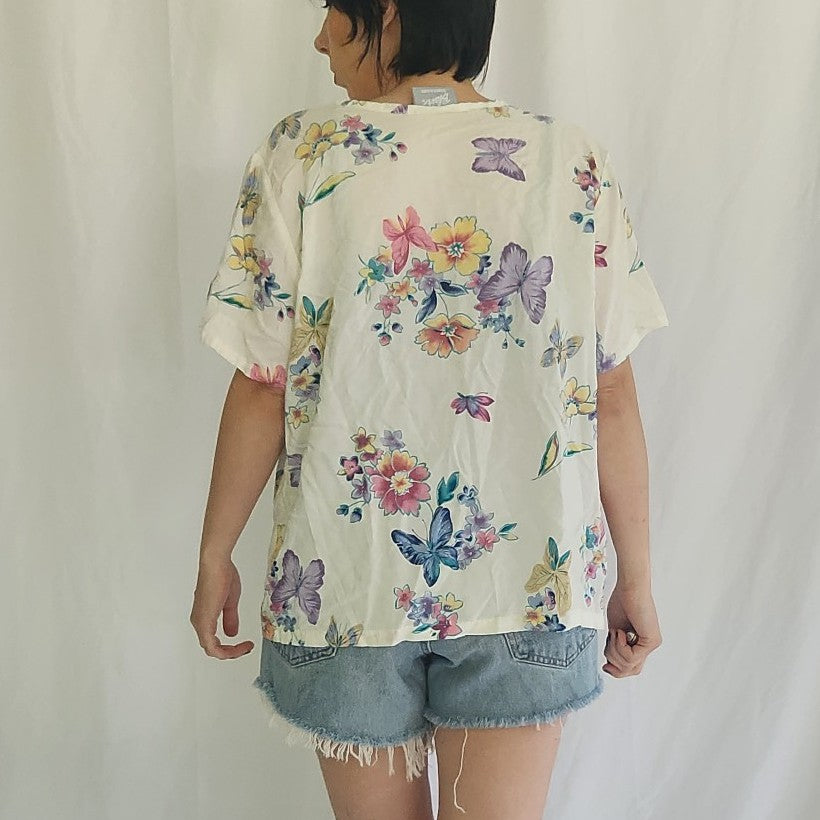 Y2K Rayon Butterfly Tee